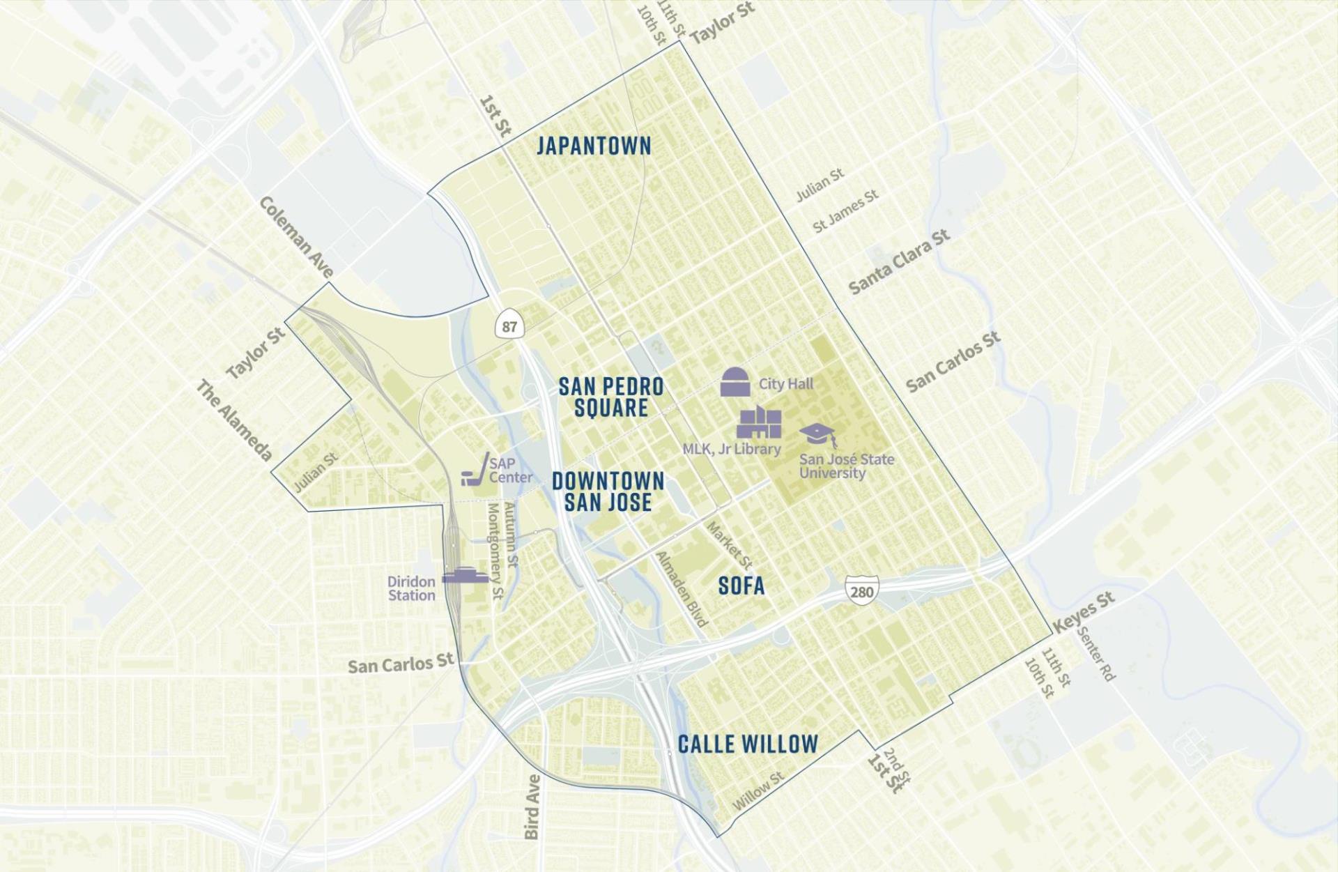 Map of the DTP plan area as described in text above