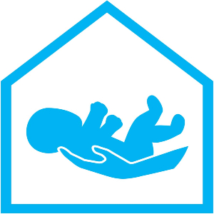 The blue safe surrender baby icon.