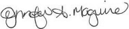 Acting City Manager Jennifer Maguire Signature in Black over a White background