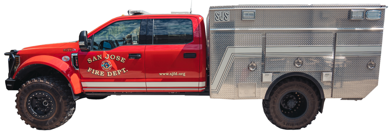 A cut-out image of an SJFD Type 6 brush patrol.