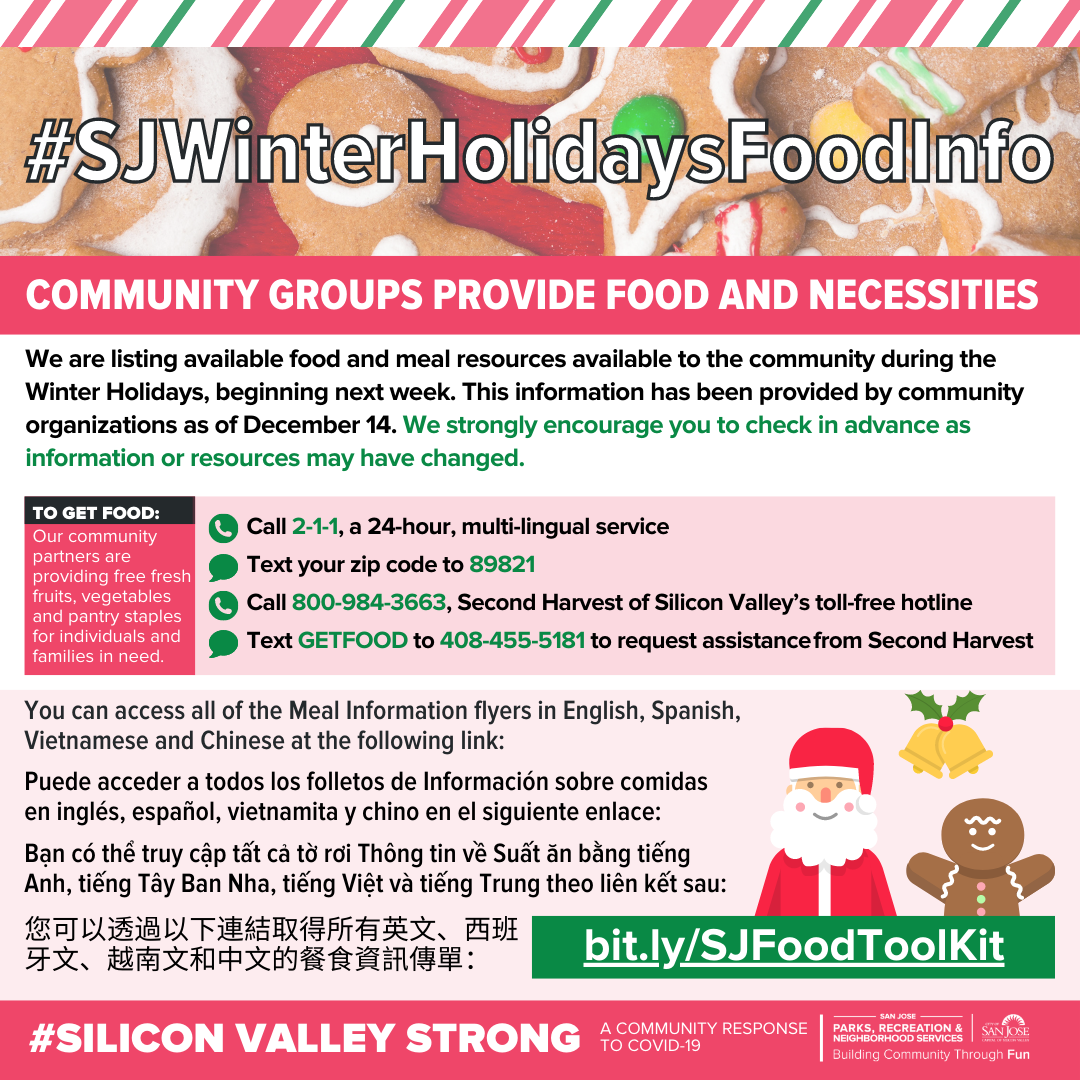 2022 Winter Holidays Food Information Graphic