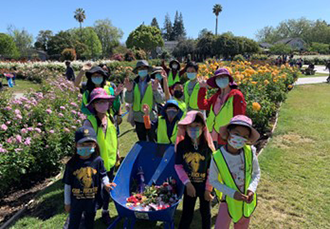 PRNS Park Volunteers posing for the camera on a sunny day with blue skies