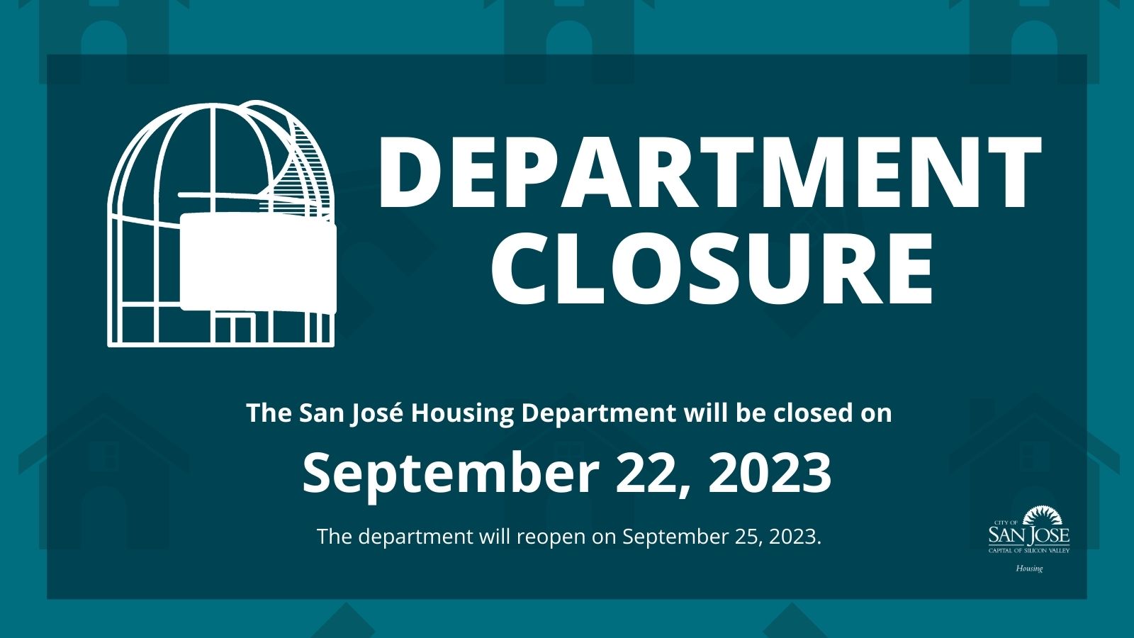 2023 September Closure - Social Graphic ENG