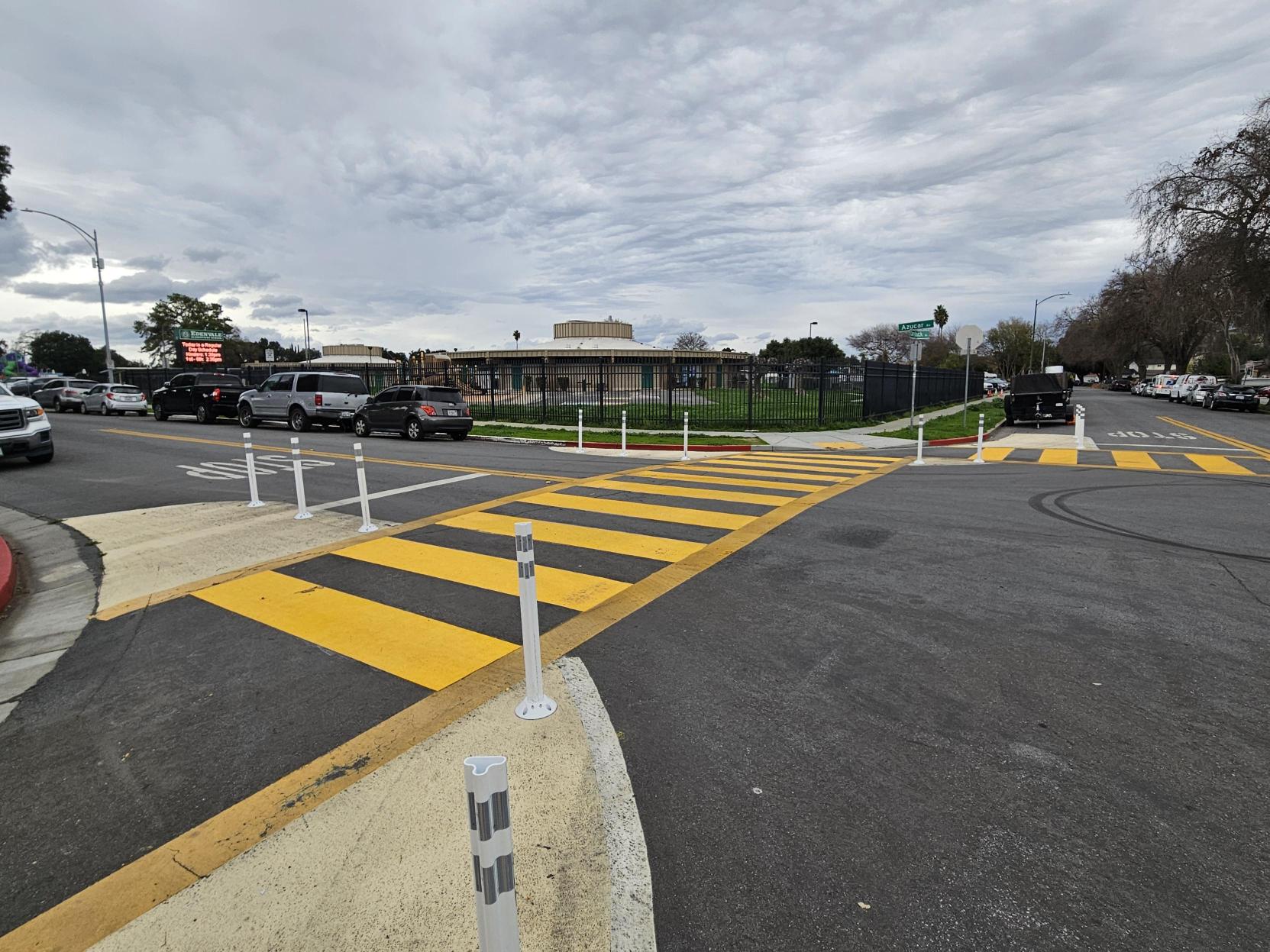 Carryback Avenue and Azucar Avenue after traffic safety improvements were added