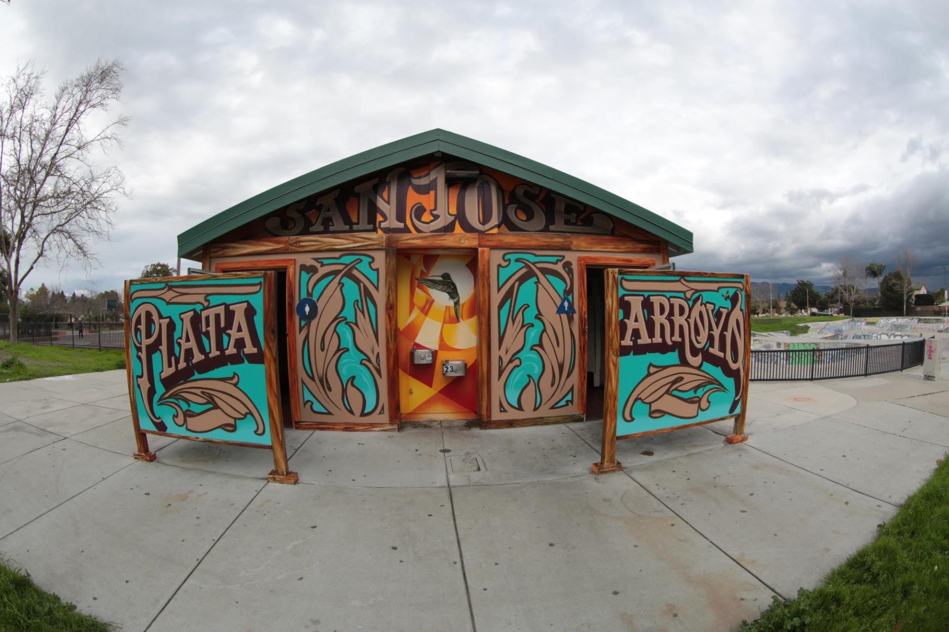 Public Art Plata Arroyo West Facade (front)