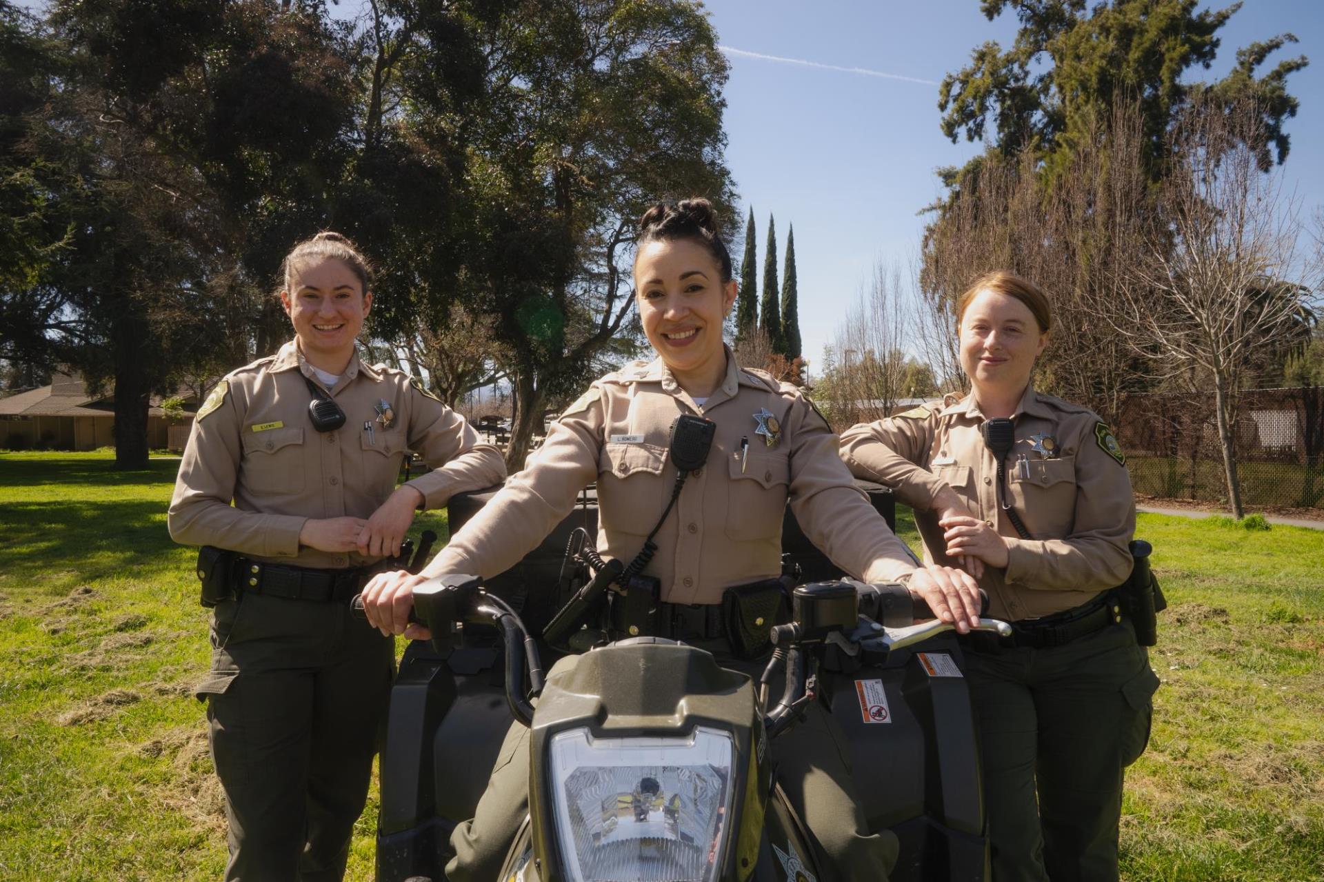 Lainna with her colleagues Rangers Valentina Lewis, (left) and Alix Harada, (right).