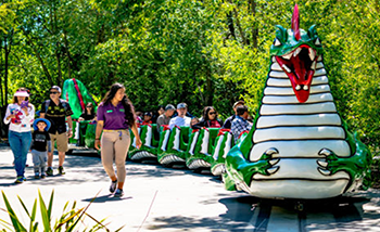 Danny the Dragon ride at Happy Hollow Zoo San Jose