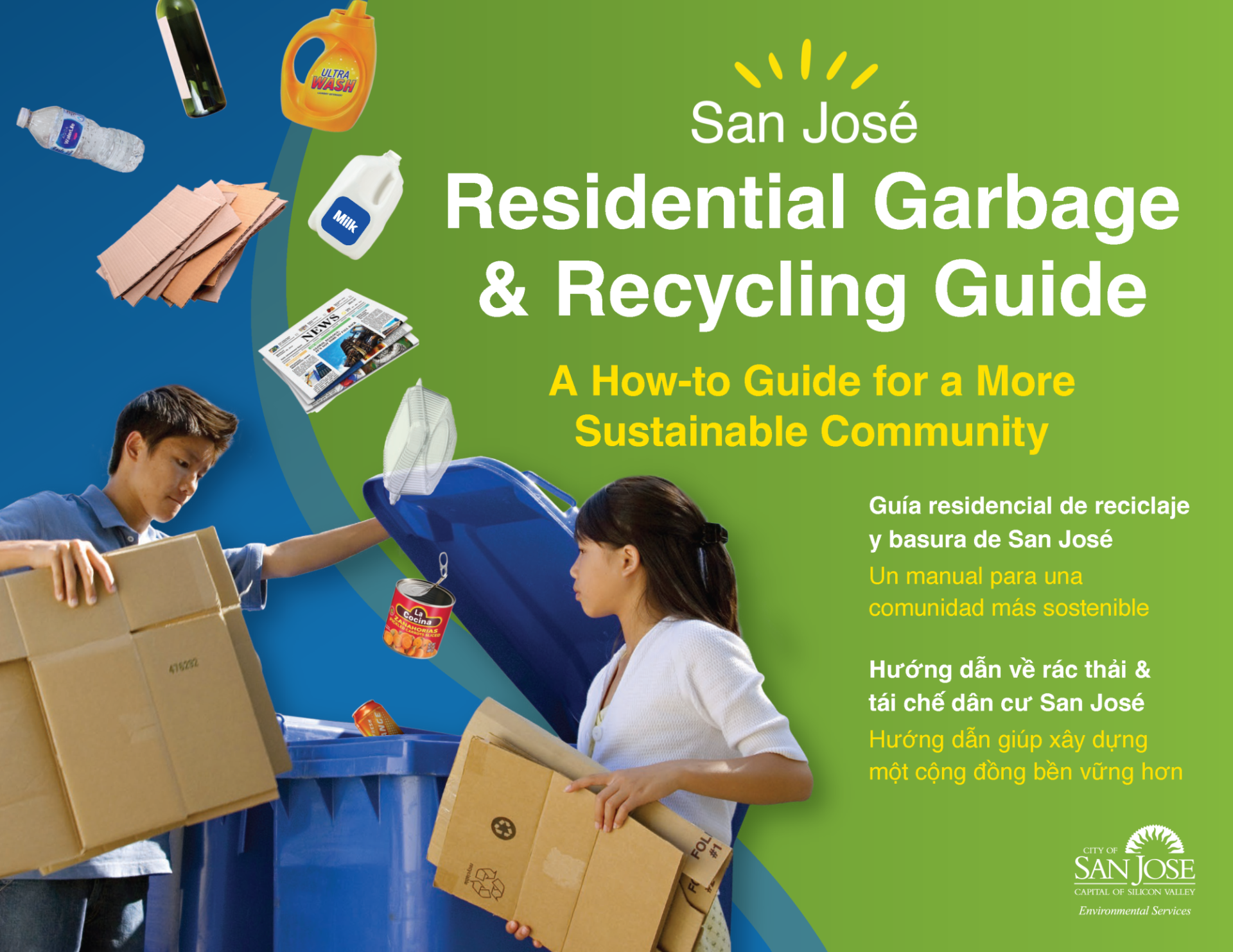 Cover of the 2024 San Jose Garbage and Recycling Guide