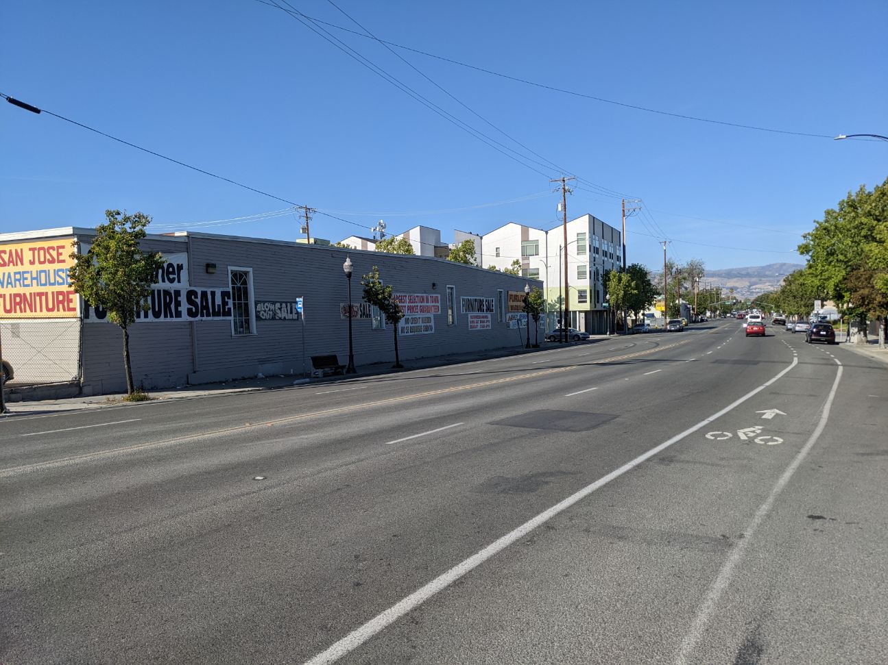 Class 2A basic bike lane on Keyes Street