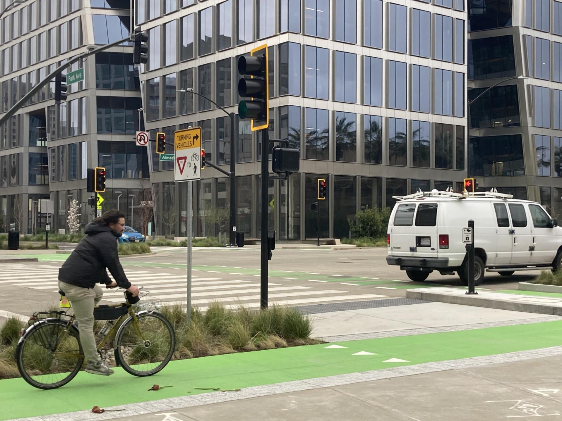 Raised bikeway