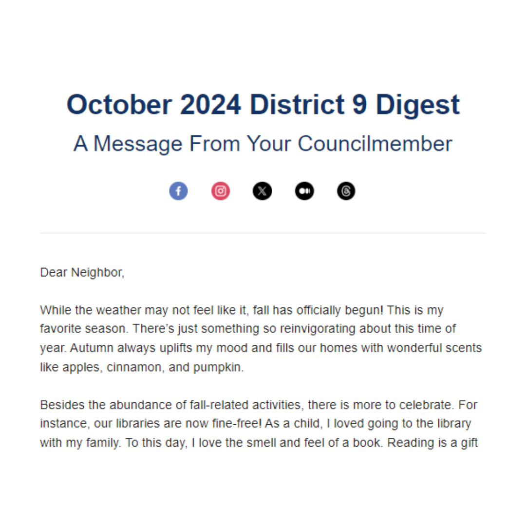 October 2024 Newsletter