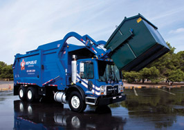 Republic Blue Garbage Truck