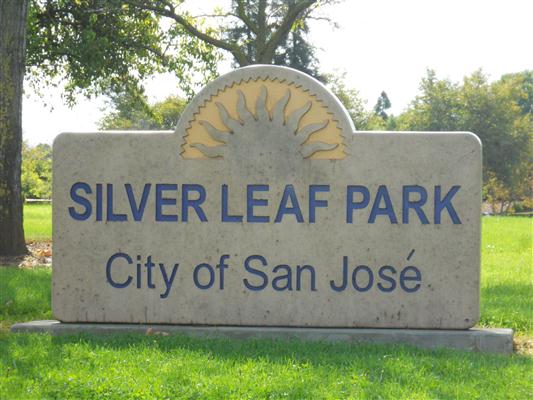 silver leaf park sign