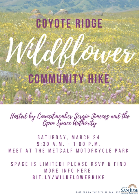 D2 Coyote Ridge Wildflower Community Hike 2018 Flyer