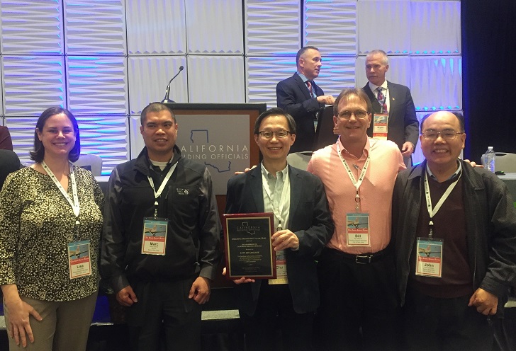 CALBO Building Dept of the Year Award April 2018