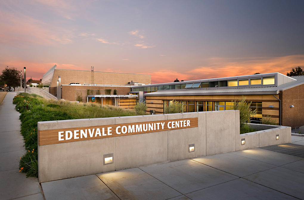 Edenvale Great Oaks Community Center entrance sign