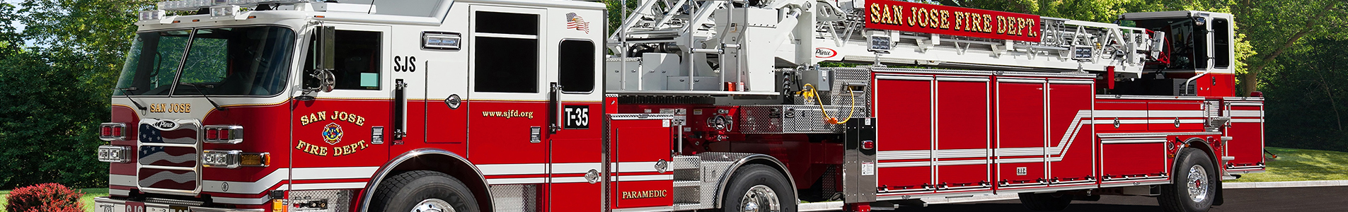 A photo of a brand new SJFD Fire Truck.