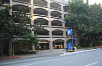 A parking garage.